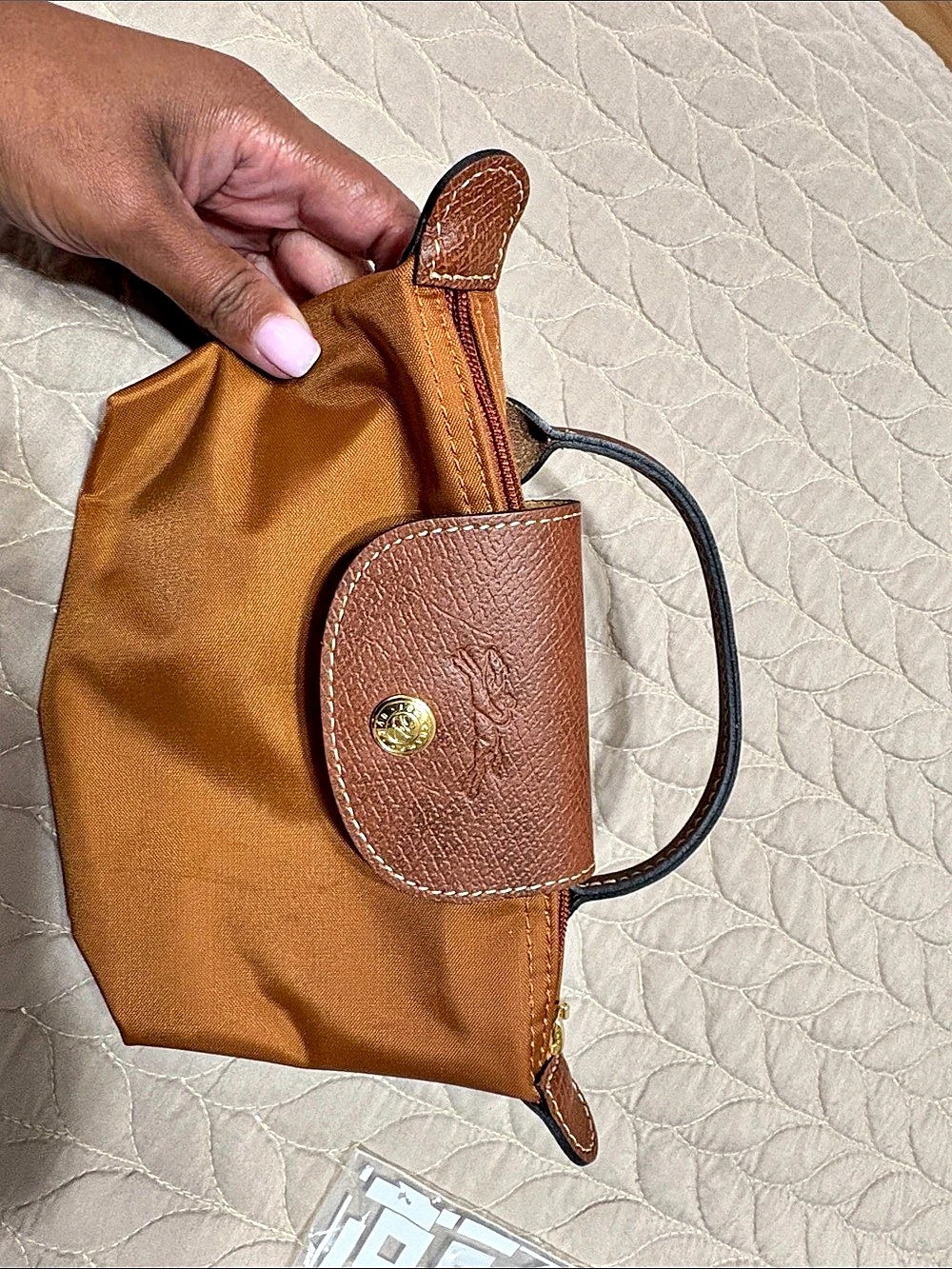 Longchamp Le Pliage Cuir XS W/FLP